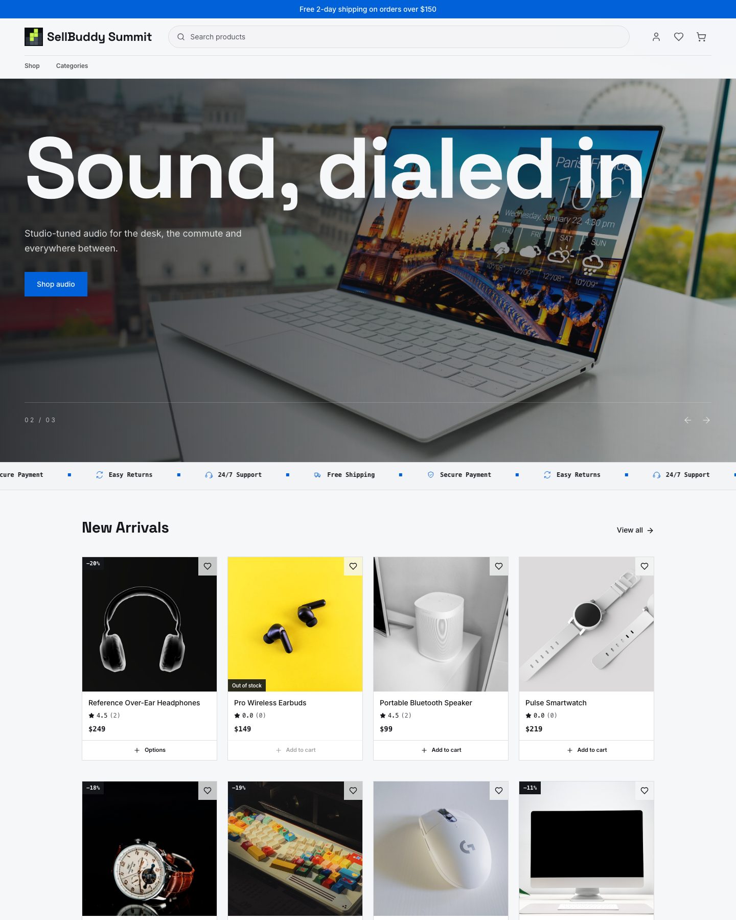 SellBuddy Summit storefront preview